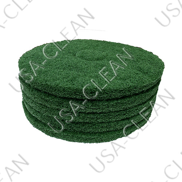 55-15/ETC - 15 inch premium green scrubbing pad (pkg of 5) 255-1580                      