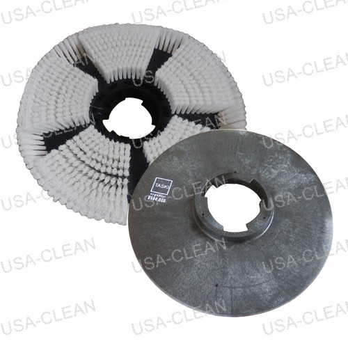 8504830 - 17 inch dry foam shampoo brush (molded with clutch) (white) 192-9449