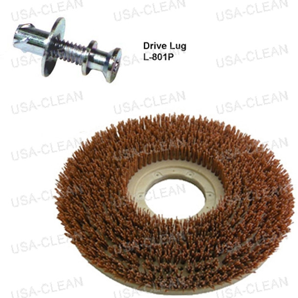 813216 W/ L-801P - 16 inch heavy grit stripping brush - 80 grit 996-0175