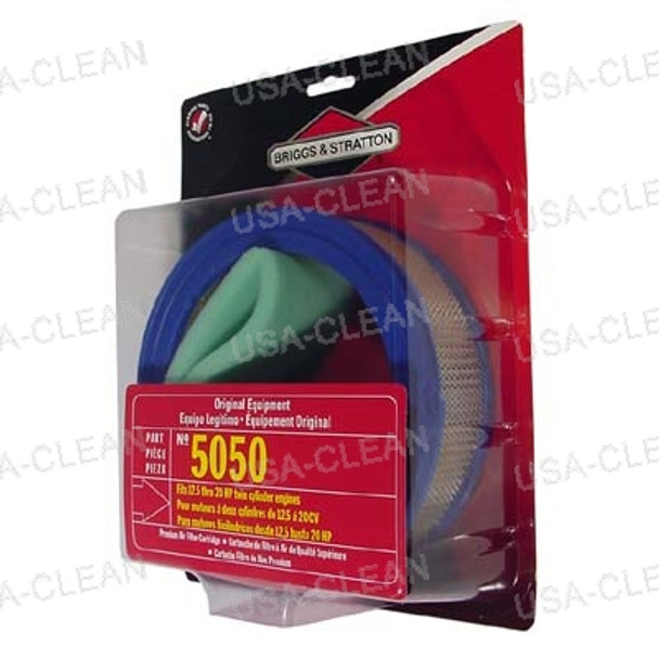 5050B - Air filter includes foam precleaner 165-0002                      