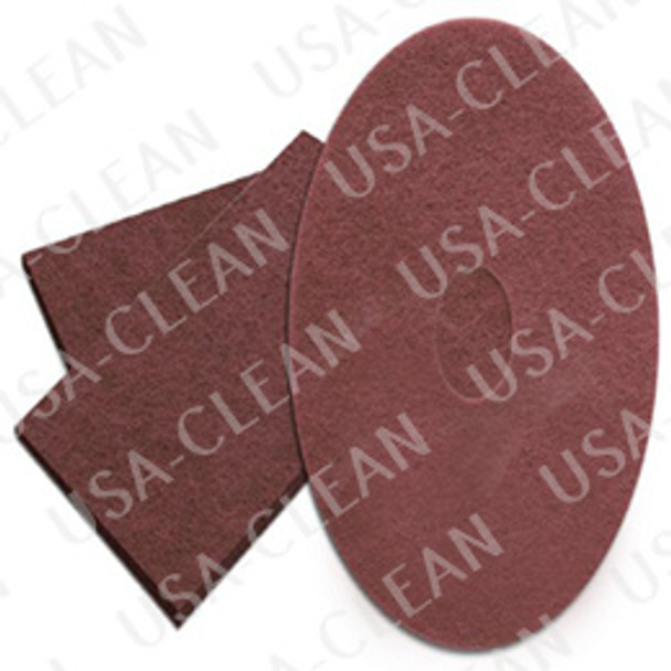 47-FPP-16/ETC - 16 inch Redwood maroon floor prep pad (pkg of 10) 255-1647