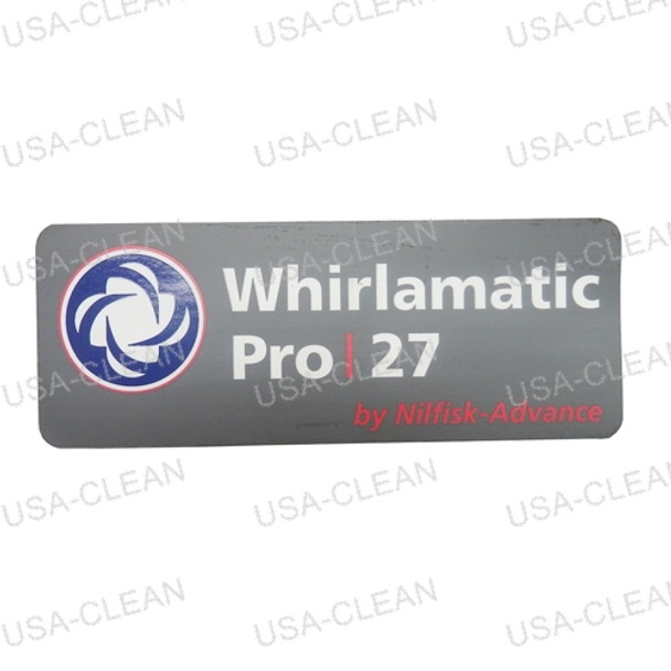 016587 - Whirlamatic Pro-27 decal (OBSOLETE) 172-5527