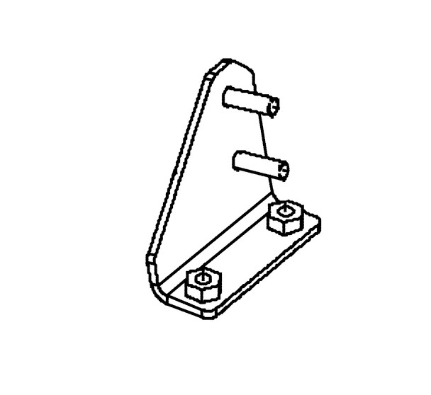 1213986 - Down pressure bracket weldment 375-0130