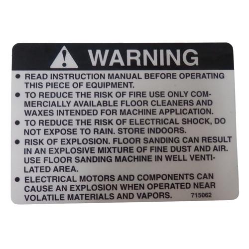 715062 - Warning decal 174-4040