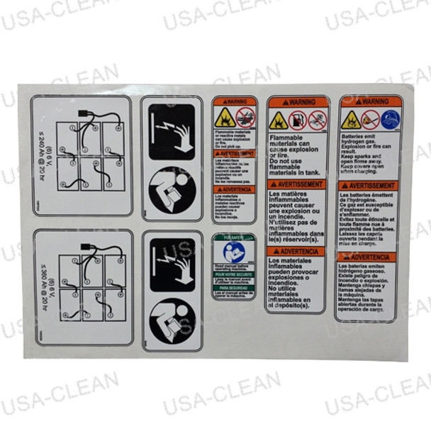 222578 - Hazard information decal set 175-2218 222578 - Hazard information decal set 175-2218