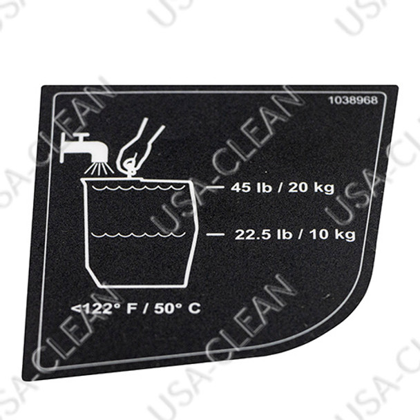 1038968 - Solution tank decal 275-2376