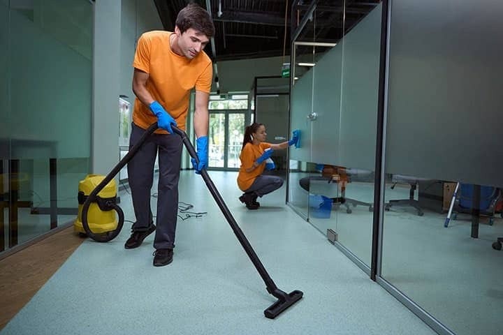 Person cleaning
