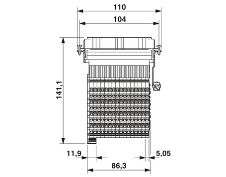 HC-D 64-A-TWIN-PEL-F - Adaptador de bornas