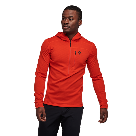 Men's Coefficient Quarter Zip Fleece Hoody Octane 1