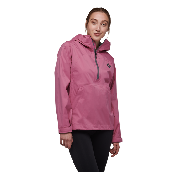 Women's Stormline Stretch Anorak Rain Shell Dyno Pink 1