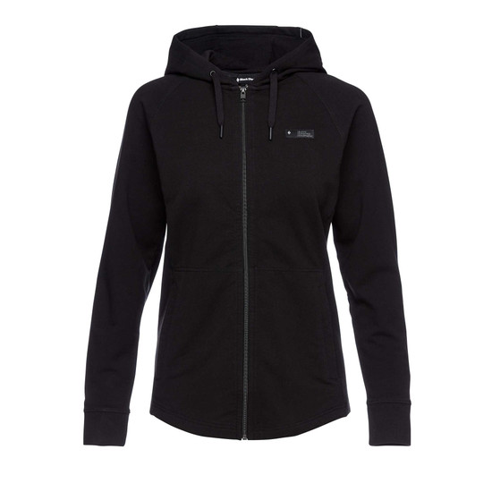 Women's Mountain Transparency Full Zip Hoody Black 1