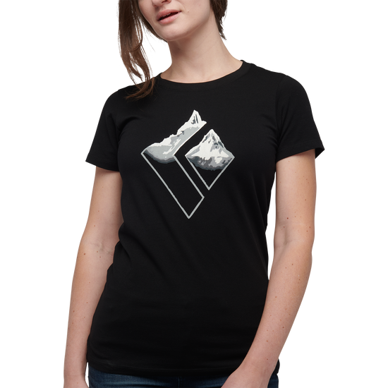 Women's Mountain Logo Tee Black 3