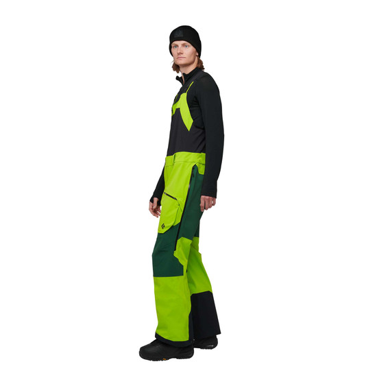 Men's Recon Stretch Pro Bibs Lime Green-Mountain Forest 3