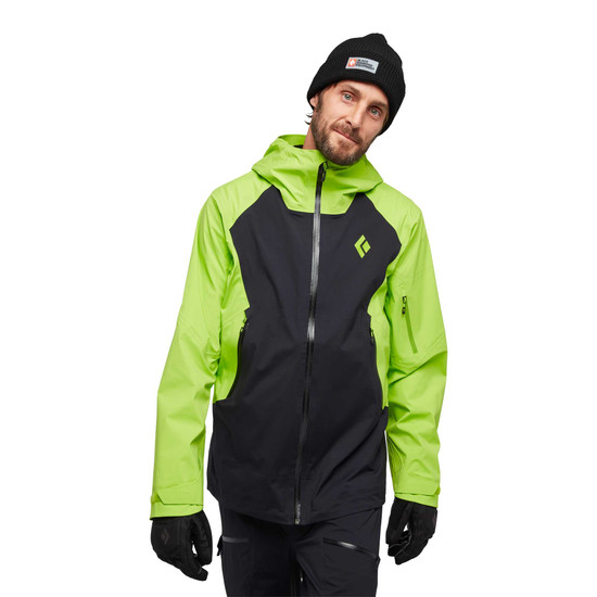 Men's Recon LT Stretch Shell Black-Lime Green 2