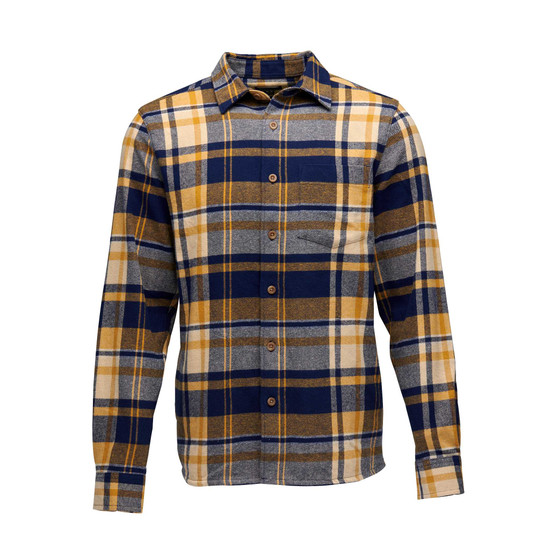 Men's Project Flannel Indigo-Gold Plaid 1