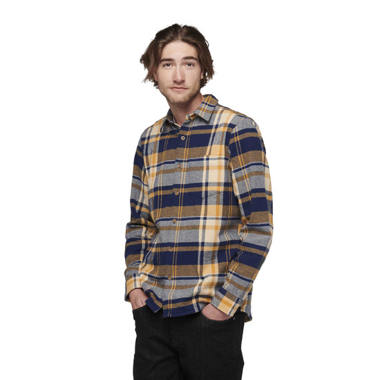 Men's Project Flannel Indigo-Gold Plaid 2