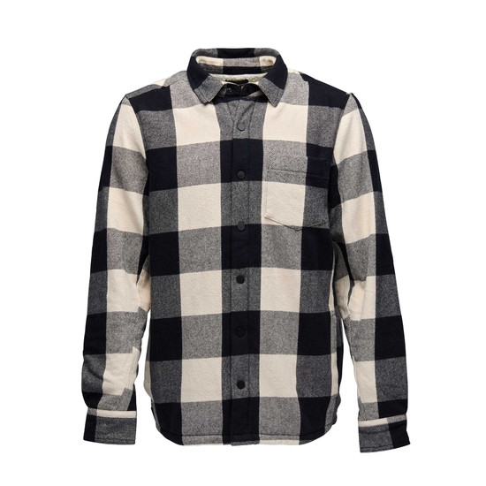 Men's Project Lined Flannel Black-Off White Plaid 1