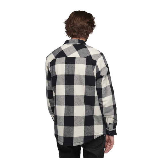 Men's Project Lined Flannel Black-Off White Plaid 4