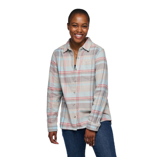 Women's Project Flannel Pewter-Belay Blue Plaid 1