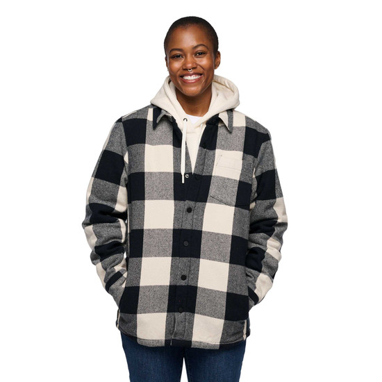 Women's Project Lined Flannel Black-Off White Plaid 2