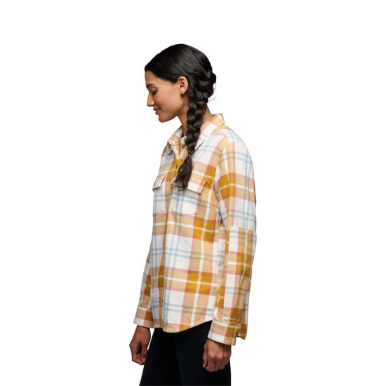 Women's Project Twill Long Sleeve Shirt Amber-Off White 3