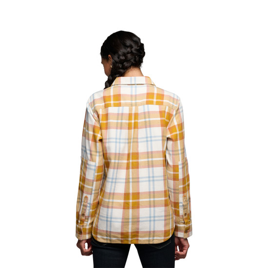 Women's Project Twill Long Sleeve Shirt Amber-Off White 4