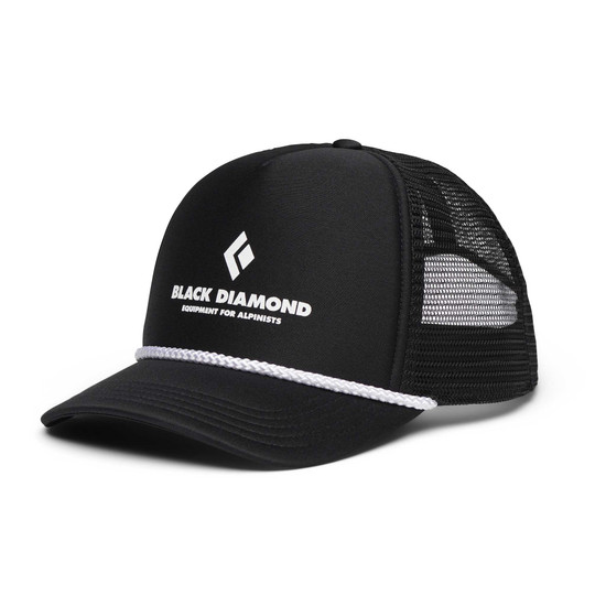 Flat Bill Trucker Hat Black-Black 1