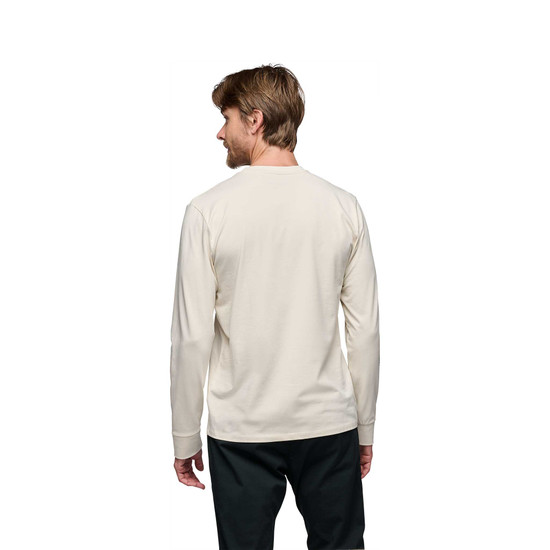 Men's Heritage Wordmark Long Sleeve Tee Off White 3