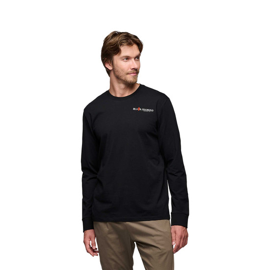 Men's Heritage Wordmark Long Sleeve Tee Black 1