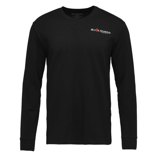 Men's Heritage Wordmark Long Sleeve Tee Black 4