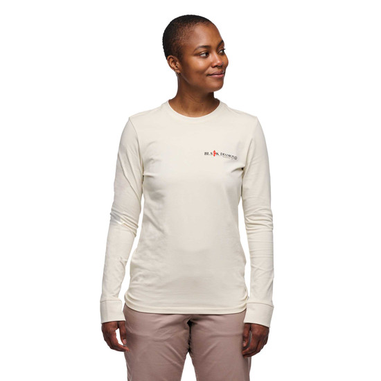 Women's Heritage Wordmark Long Sleeve Tee Off White 1