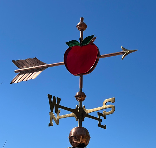 Apple painted weathervane