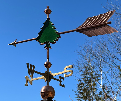 Tree painted weathervane