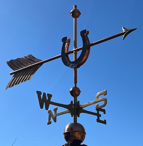 Horseshoe painted weathervane