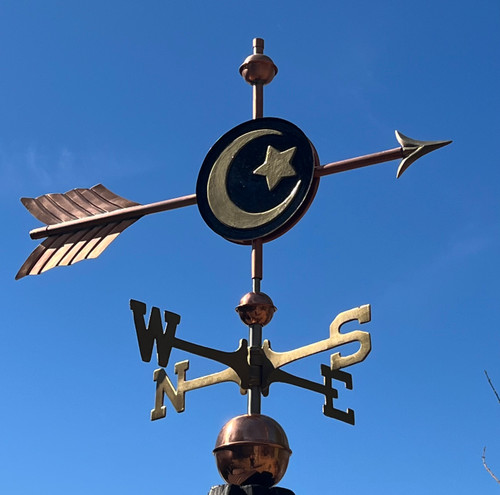 Star and Crescent painted weathervane