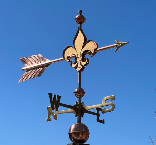 Fleur de lis painted weathervane