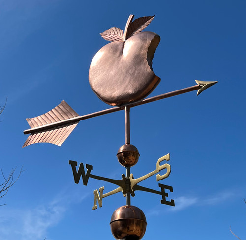 Large Apple with Bite Weathervane