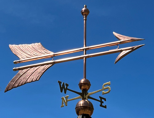 54” Xl Premium High Wind Double Half Arrow weathervane