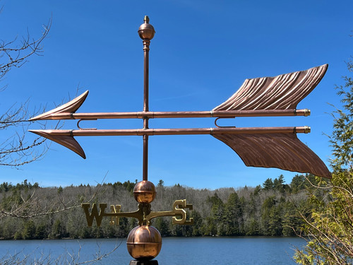 -48” Extra Large Premium High Wind Double Half Arrow Weathervane