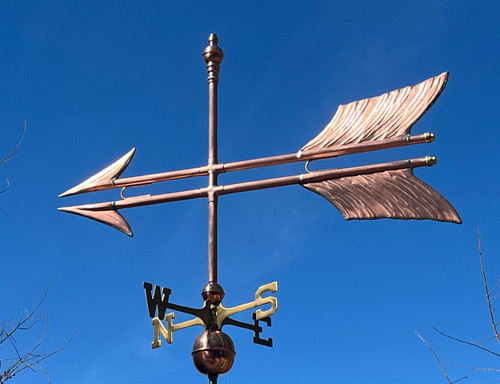 42"Large Prem. HW Double Half arrow weathervane