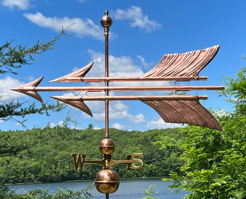 54" Premium HW Tri-Mark Arrow weathervane