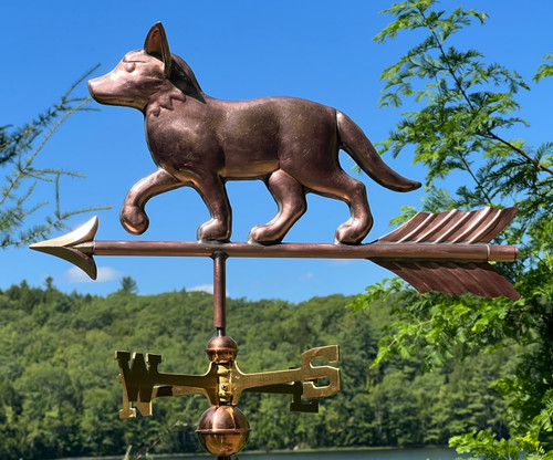 14" Baby Fox Weathervane on 20" Arrow