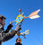 Dragon fly painted weathervane