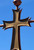Stylized Cross painted weathervane