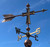 Stylized Cross painted weathervane