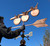Three apples on a branch weathervane