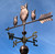 Owl Mom with Two Babies on arrow weathervane