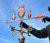 Owl Mom with Two Babies on arrow weathervane