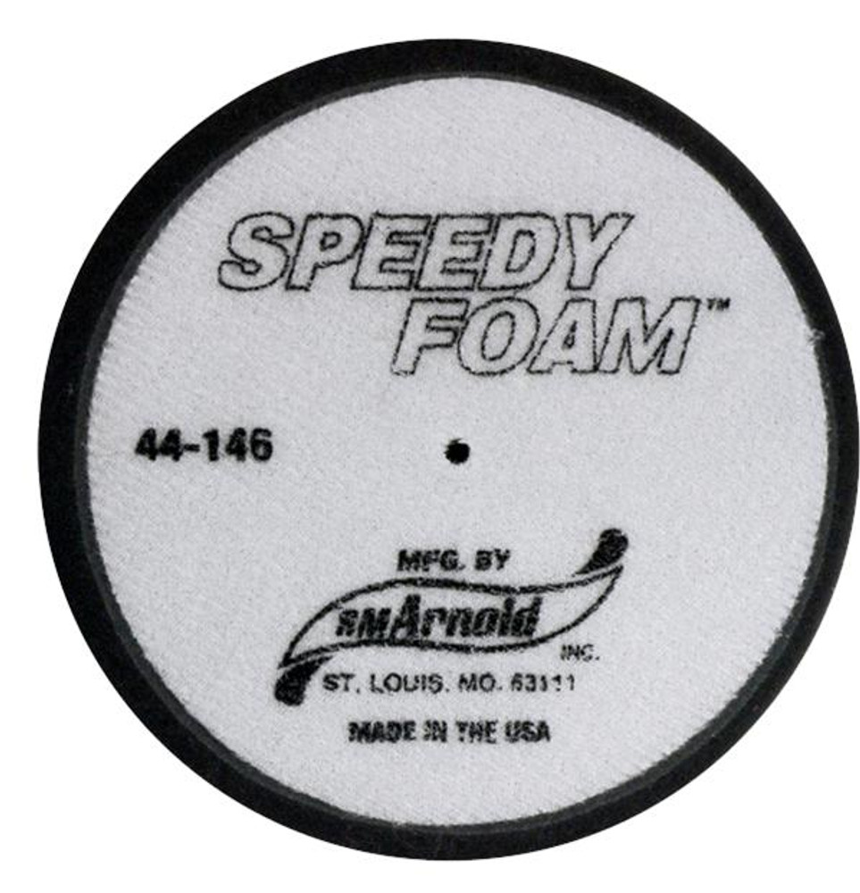 SM Arnold 6 Inch Black Speedy Foam Finishing Pad