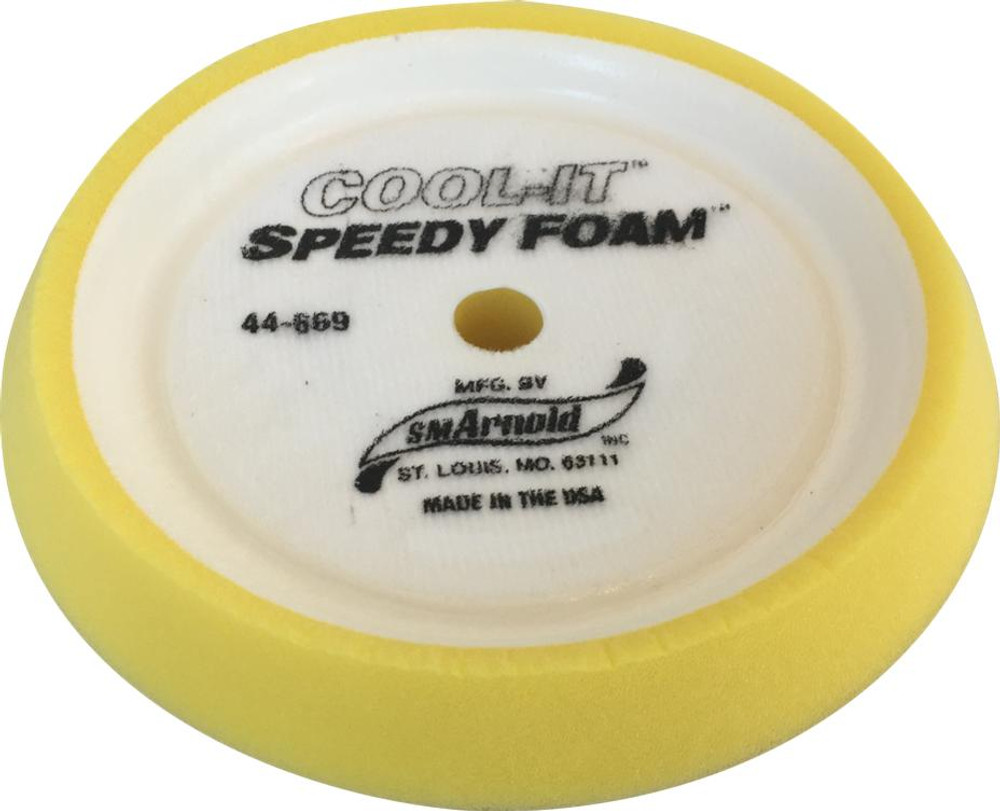SM Arnold 9 Inch Cool-It Speedy Foam Yellow Cutting Pad